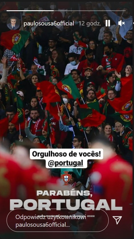 Paulo Sousa pogratulował Portugalii