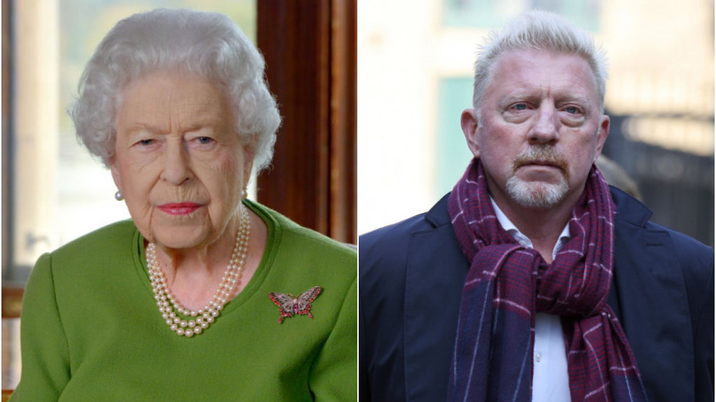 Królowa Elżbieta II i Boris Becker