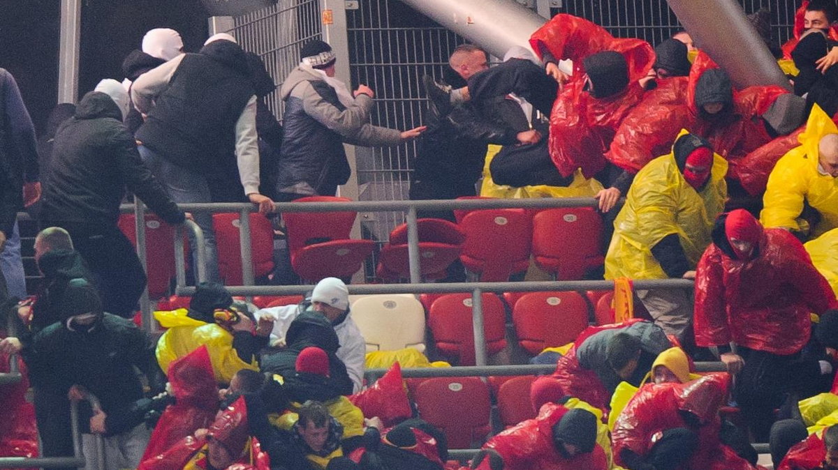 Zadyma na meczu Legia - Jagiellonia