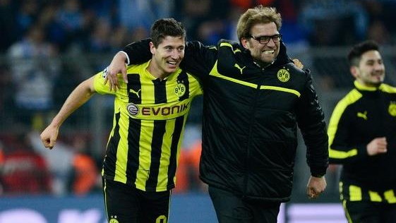 Robert Lewandowski i Juergen Klopp