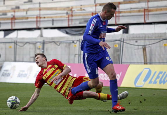 PIŁKARSKA EKSTRAKLASA JAGIELLONIA KONTRA PIAST GLIWICE (Maciej Gajos Mateusz Matras )