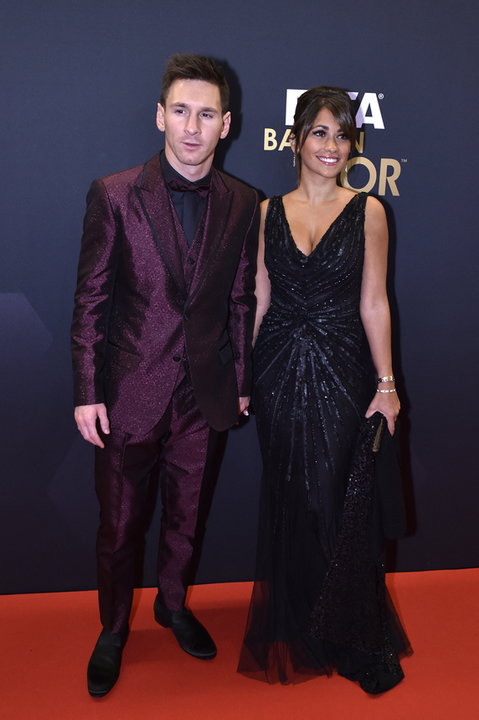 Antonela Roccuzzo i Lionel Messi (2015 r.)