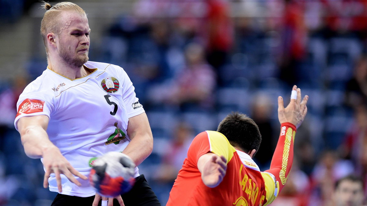 27.01.2016 EHF EURO 2016 - MACEDONIA - BIALORUS - PILKA RECZNA