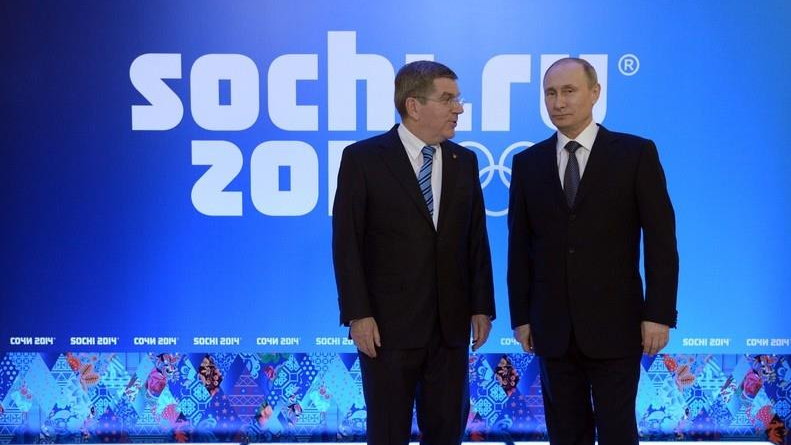 Władimir Putin i Thomas Bach