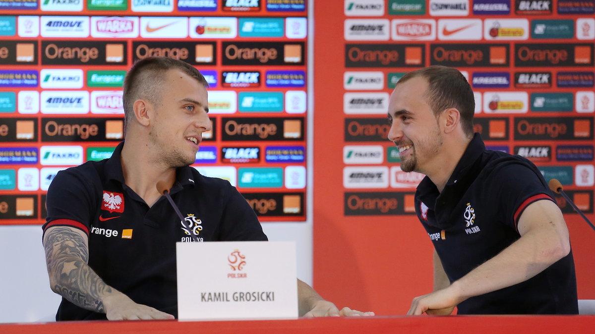 Kamil Grosicki (po lewej) i Adrian Mierzejewski