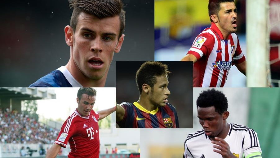 Bale, Villa, Neymar, Goetze, Eto'o