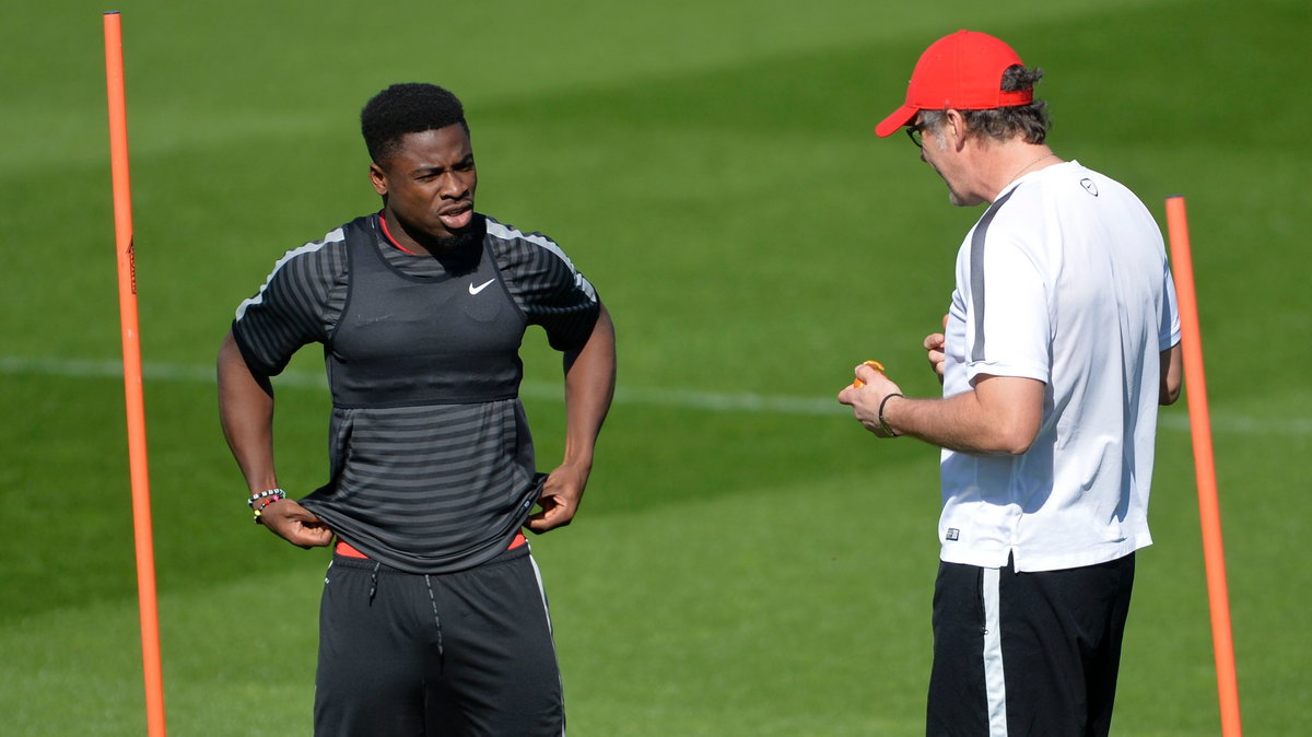 Serge Aurier (L) i Laurent Blanc