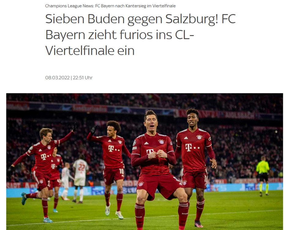 Sky Sport Deutschland: siedem goli z Salzburgiem!