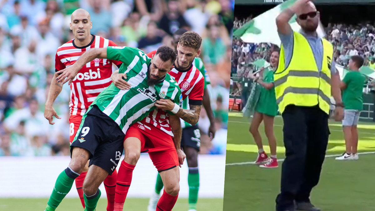 Mecz Betis - Girona i tańczący ochroniarz