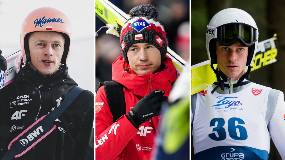 Image 1: From left: Dawid Kubacki, Kamil Stoch, and Piotr Żyła