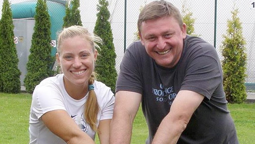 Paweł Ostrowski i Angelika Kerber