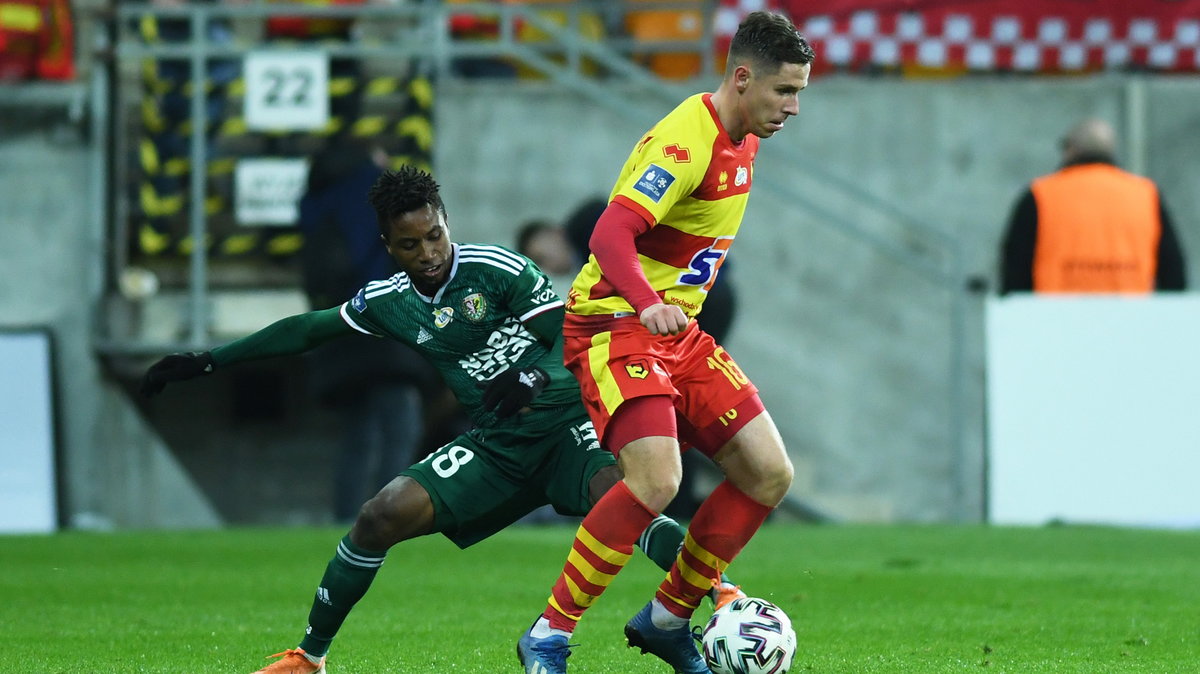 Pilka nozna. PKO Ekstraklasa. Jagiellonia Bialystok - Slask Wroclaw. 07.03.2020