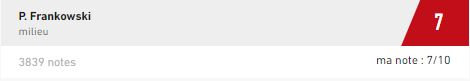 Ocena internautów lequipe.fr gry Przemysława Frankowskiego