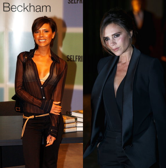 Victoria Beckham w 2001 i 2013 roku