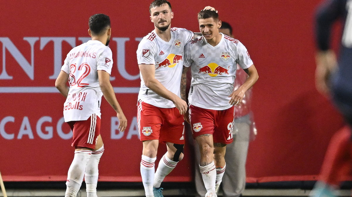 Piłkarze New York Red Bulls, a wśród nich Patryk Klimala