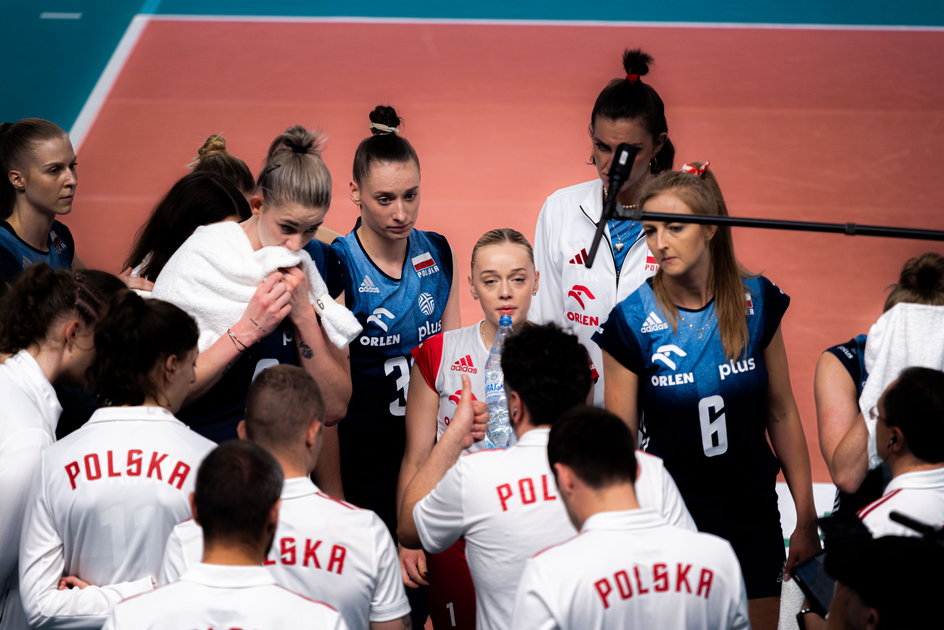 Reprezentacja Polski podczas meczu towarzyskiego z Turcją w Mielcu (3:1)