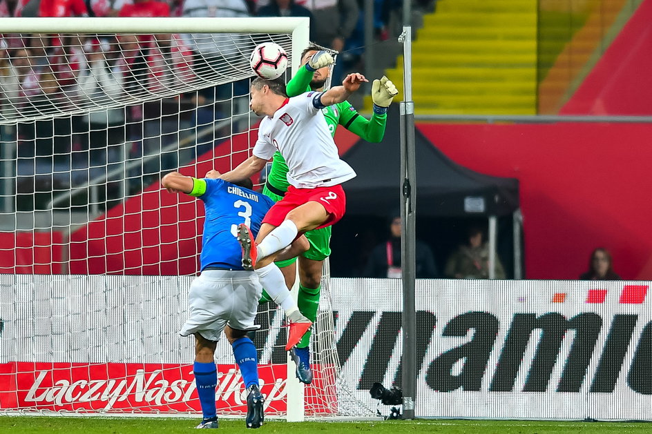 Gianluigi Donnarumma i Robert Lewandowski (Liga Narodów)