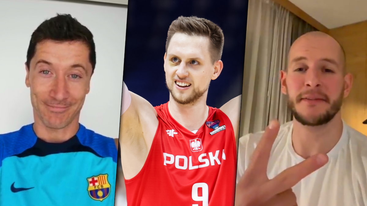 Robert Lewandowski, Mateusz Ponitka i Bartosz Kurek