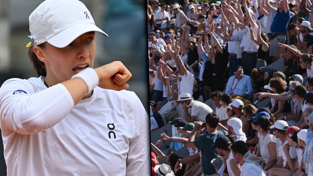 Iga Świątek i fani na Roland Garros