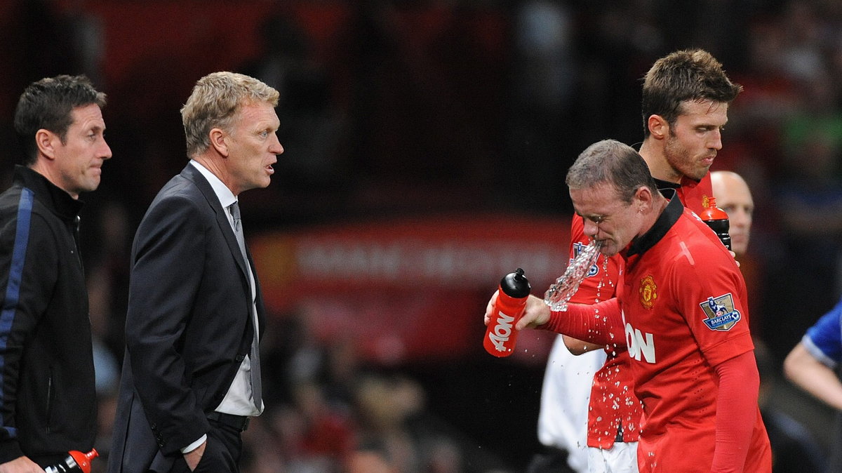 David Moyes (L) i Wayne Rooney (P)