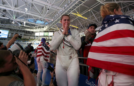 Fencing - Women's Sabre Team Bronze Medal Match