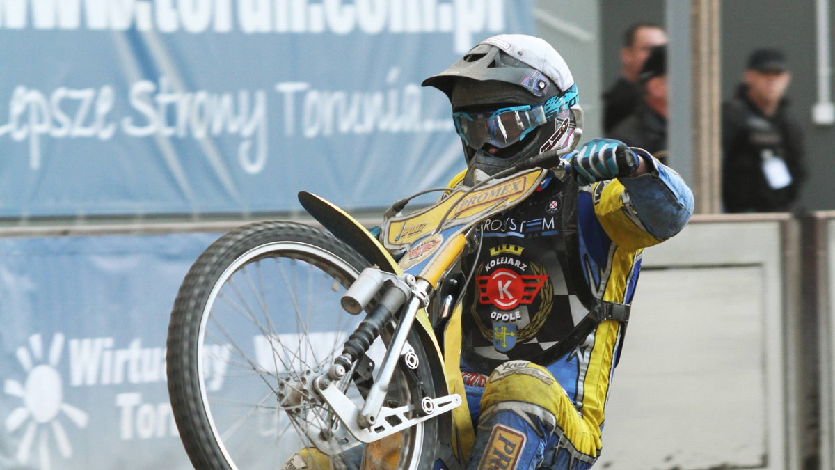 Żużlowiec Kolejarza Opole, Michał Mitko, w sezonie 2011