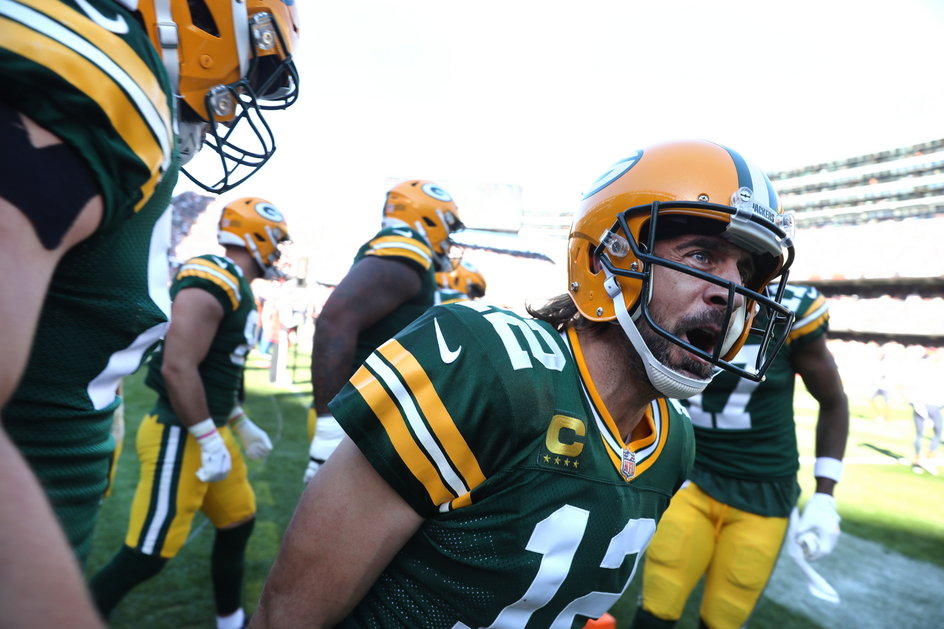 Aaron Rodgers w barwach Greenbay Packers