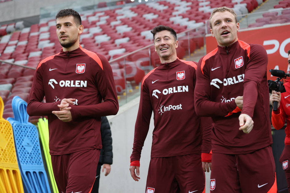 Jakub Moder, Robert Lewandowski i Tymoteusz Puchacz