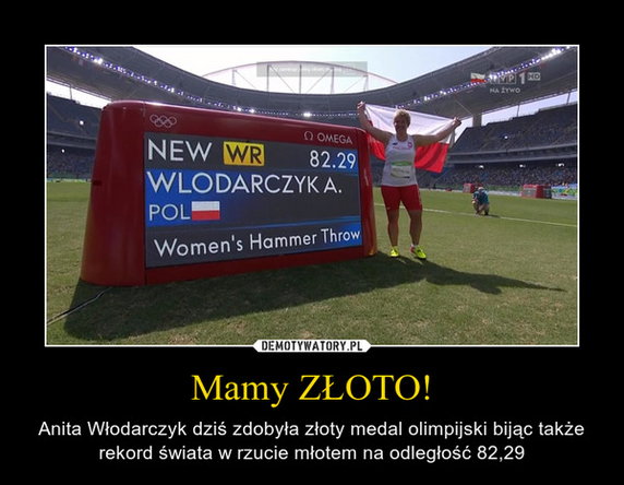 Rio 2016: Anita Włodarczyk zdobyła olimpijskie złoto - memy