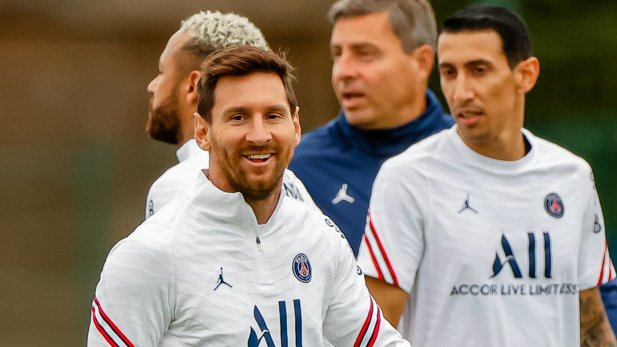 Leo Messi na treningu Paris Saint-Germain