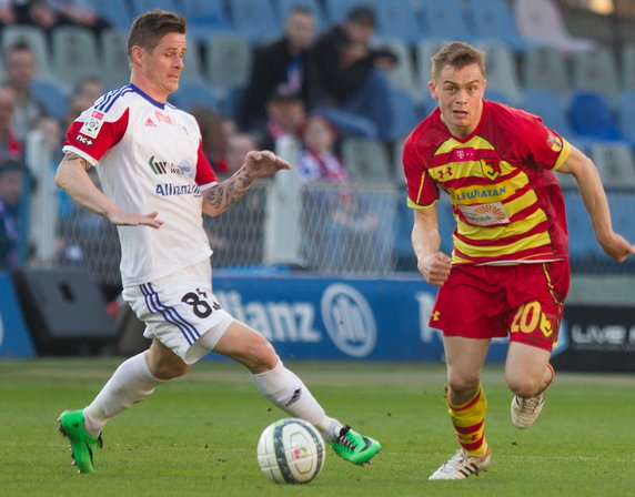 PIŁKA NOŻNA LIGA POLSKA GÓRNIK ZABRZE JAGIELLONIA (Robert Jeż Maciej Gajos )