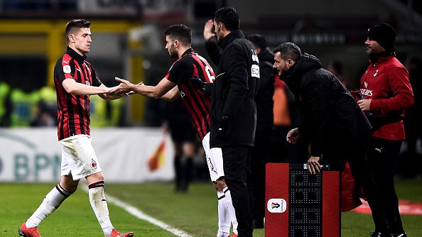 Krzysztof Piątek i Patrick Cutrone