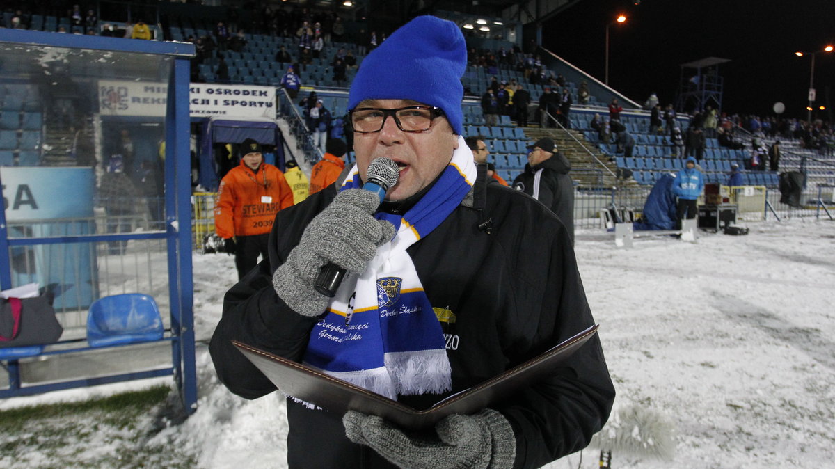 Bogdan Kalus na stadionie Ruchu Chorzów