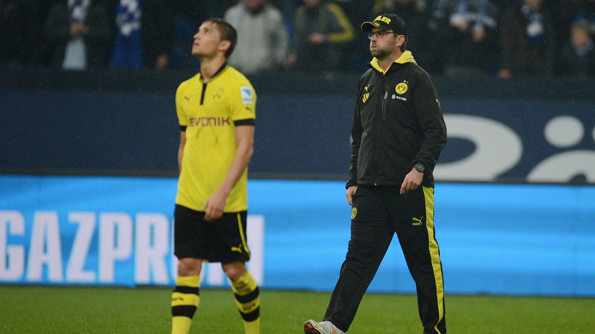 Moritz Leitner (L) i Juergen Klopp (P)