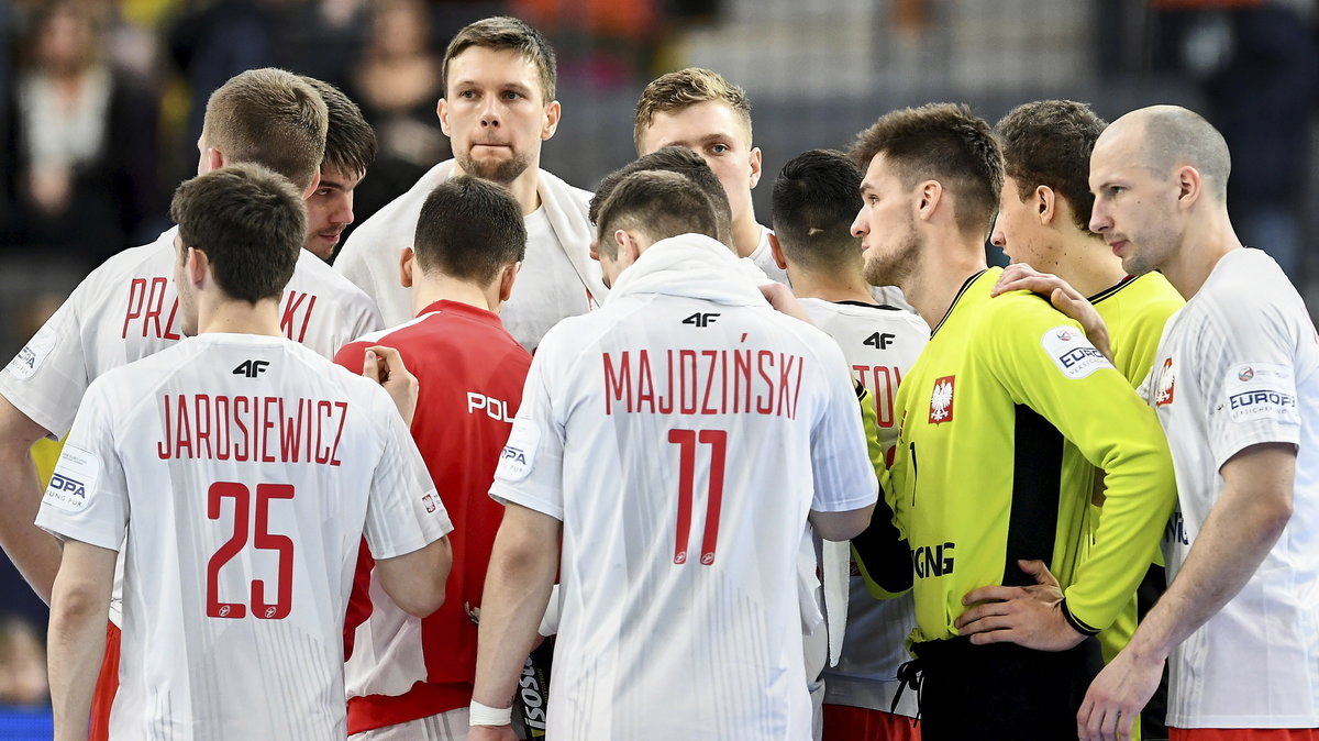 Reprezentacja Polski podczas meczu ze Słowenią na ME 2020
