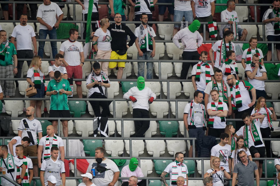 Kibice na meczu Legia Warszawa – Śląsk Wrocław (PKO Ekstraklasa).