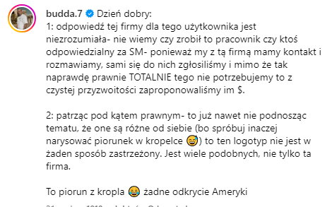 Odpowiedź Buddy na oskarżenia