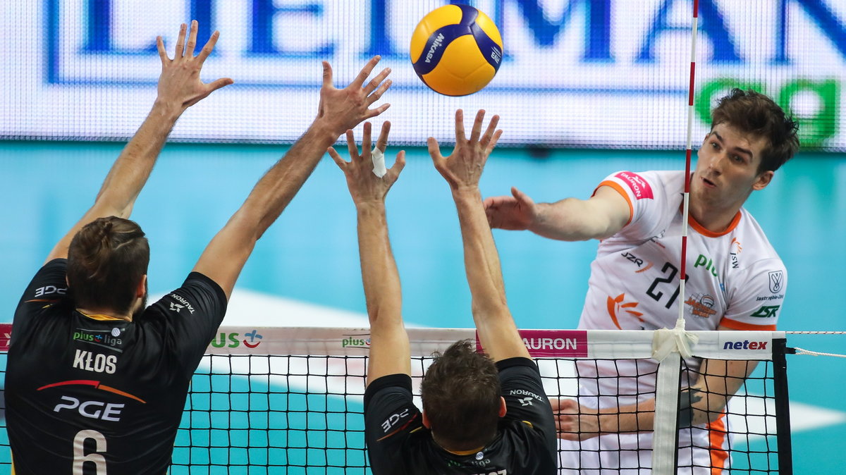 Siatkowka. PlusLiga. Jastrzebski Wegiel - PGE Skra Belchatow. 23.12.2020