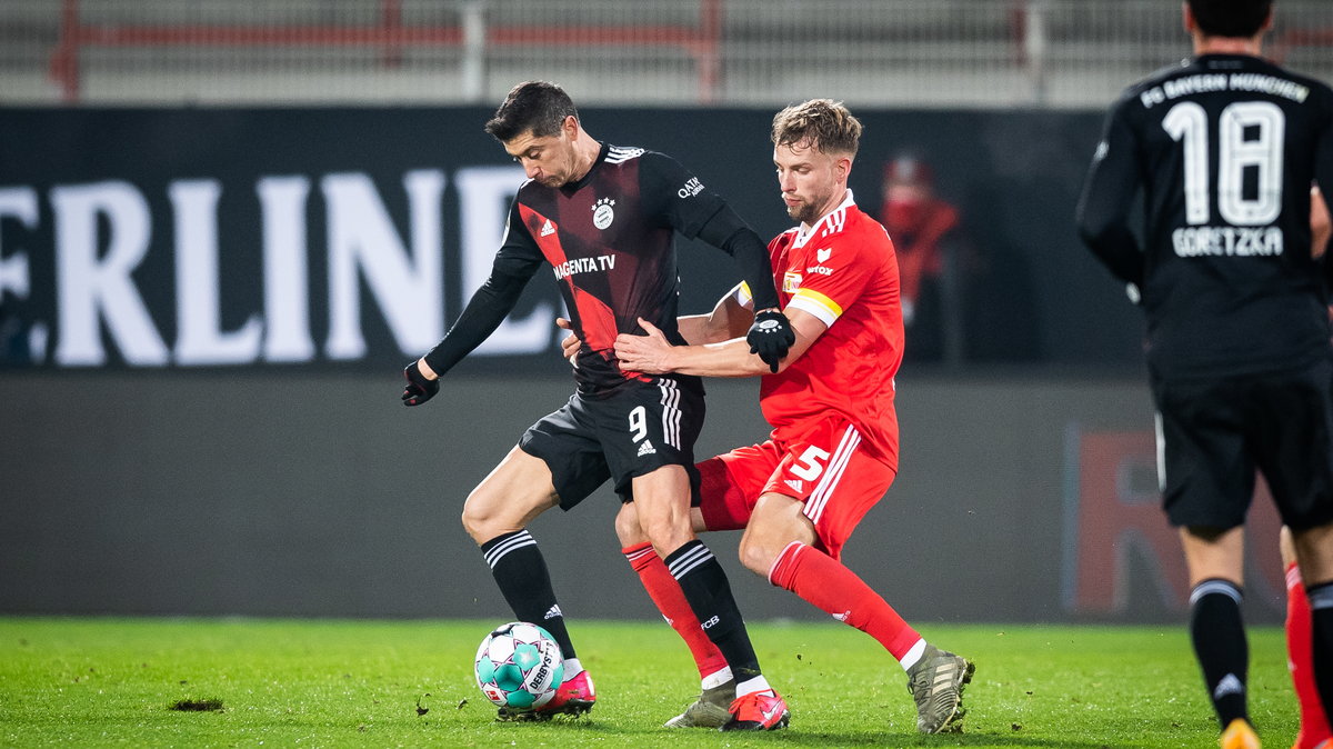 Robert Lewandowski w meczu z Unionem Berlin