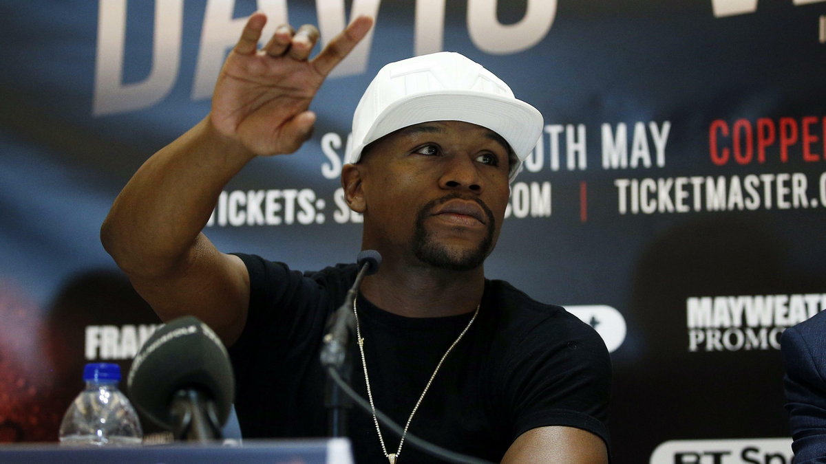 Floyd Mayweather Jr during the press conference