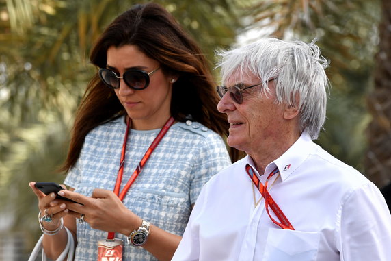 Bernie Ecclestone z żoną Fabianą