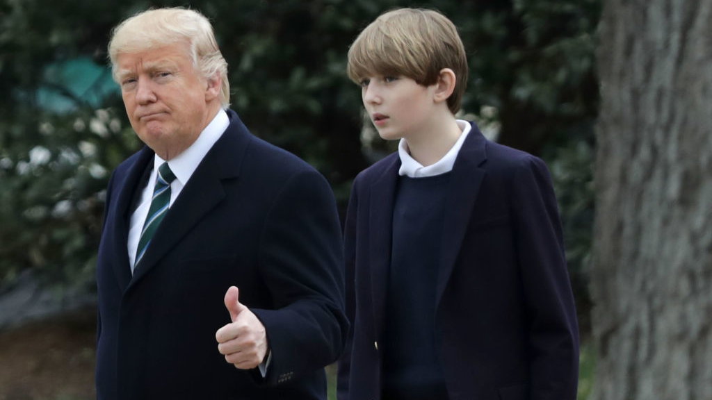 Donald Trump i jego syn Barron