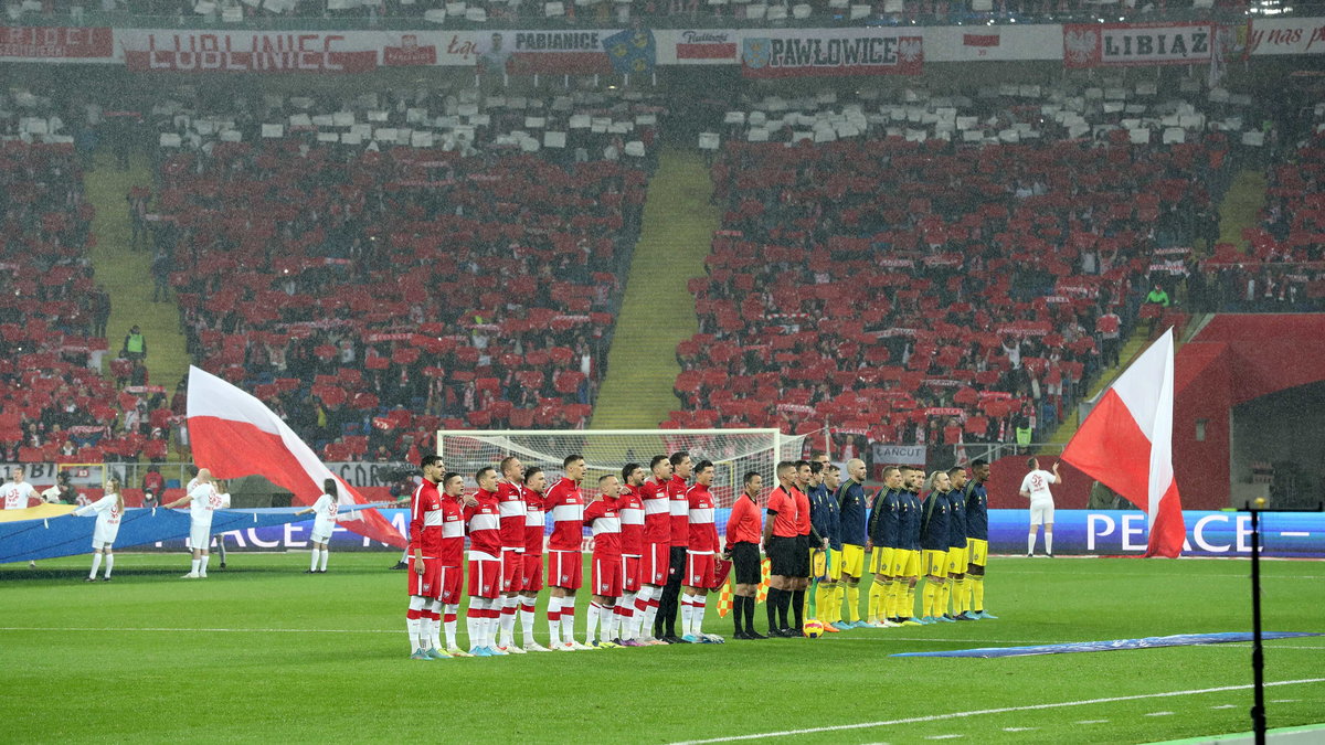 Kibice reprezentacji Polski podczas meczu ze Szwecją (29.03.2022 r.)