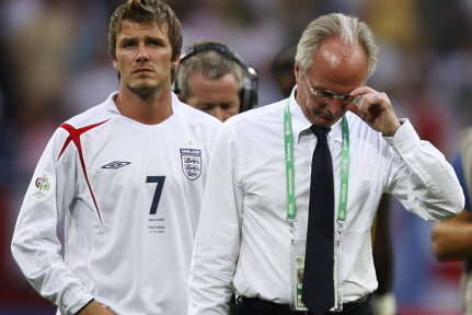 David Beckham (L) i Sven-Goran Eriksson