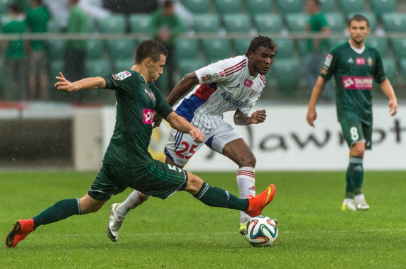 PIŁKA EKSTRAKLASA ŚLĄSK WROCŁAW GÓRNIK ZABRZE ( Krzysztof Danielewicz Dzikamai Gwaze )