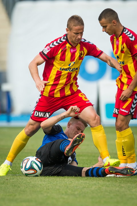 PIŁKA EKSTRAKLASA ZAWISZA BYDGOSZCZ KORONA KIELCE (Jakub Wójcicki Vlastimir Jovanović Marcin Cebula)