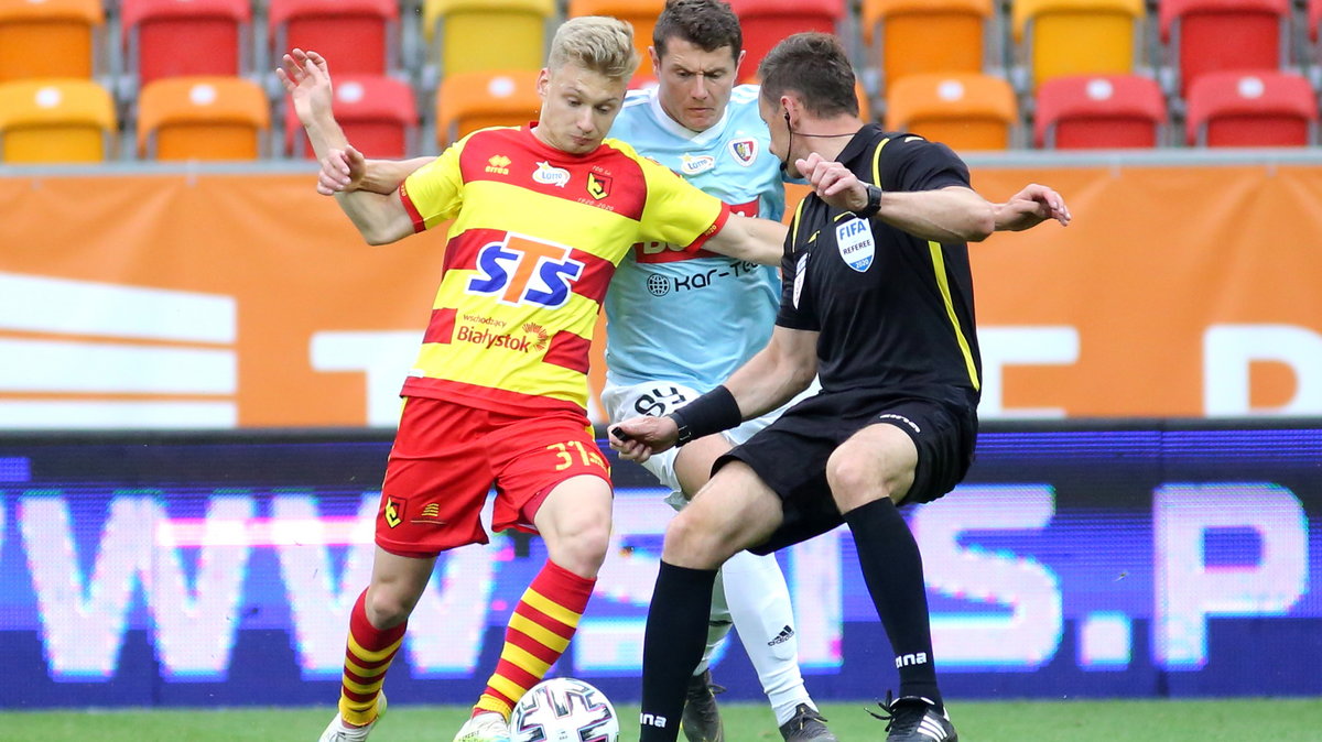 Bartosz Bida (Jagiellonia Białystok), Patryk Tuszyński (Piast Gliwice) i Paweł Raczkowski