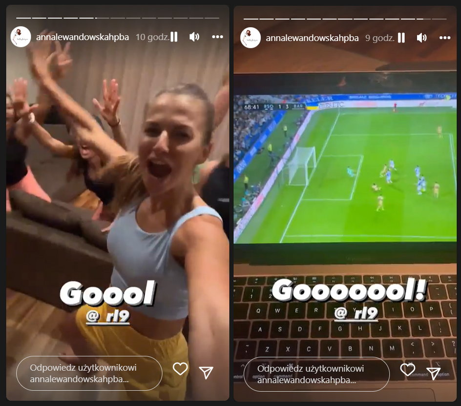 Tak Anna Lewandowska oglądała mecz męża