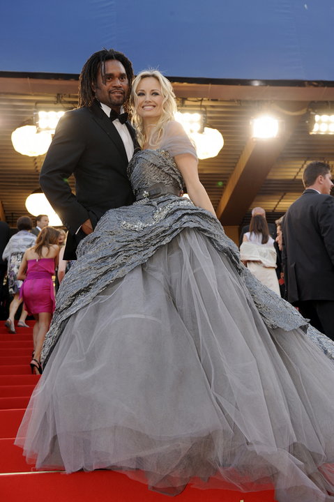 Christian Karembeu i Adriana Sklenarikova w maju 2010 r.