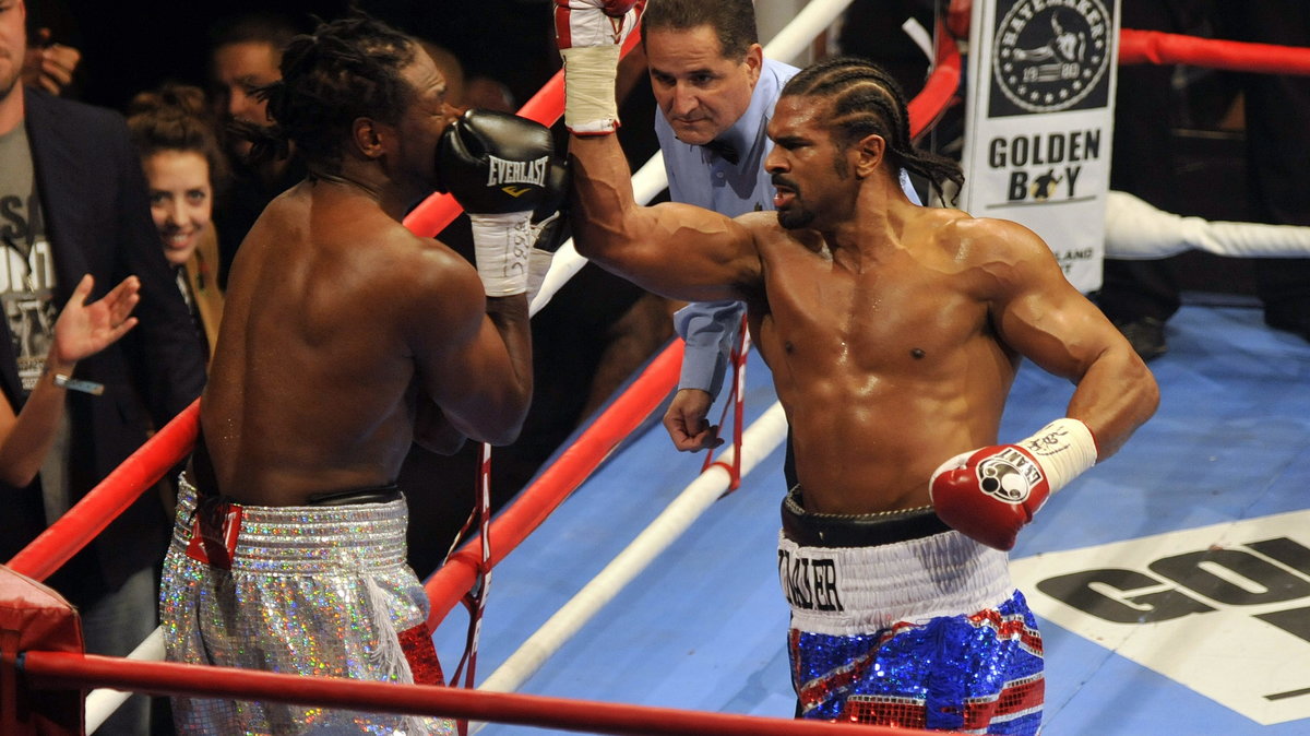 David Haye (z lewej) i Audley Harrison